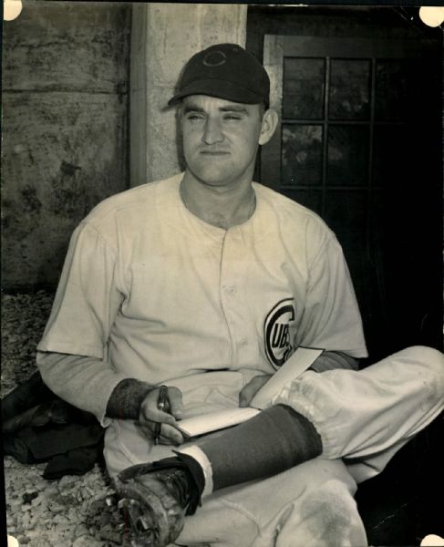 1948 Herb Chmiel Chicago Cubs "The Sporting News Collection Archives" Original 8" x 10" Photo (Sporting News Collection Hologram/MEARS Photo LOA)