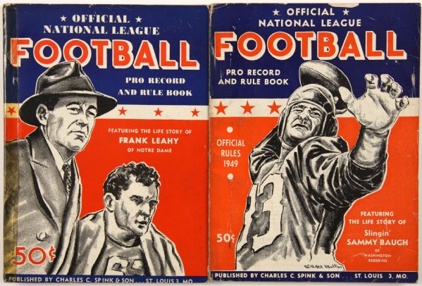 1948 And 1949 Official National League Football Pro Record And Rule Books (2)