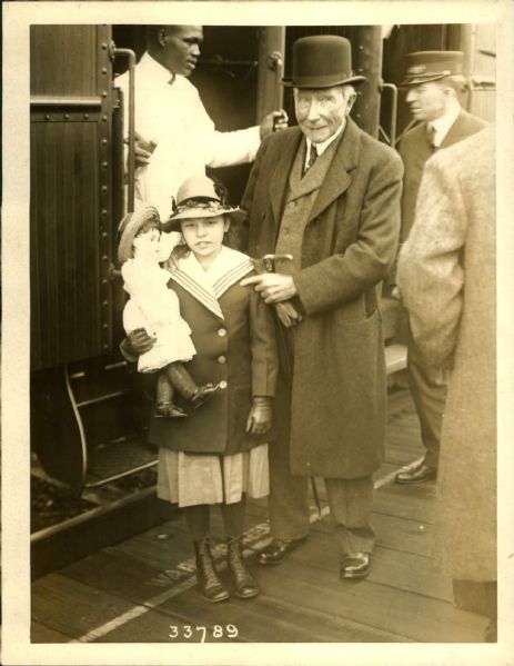 1920s circa John D Rockefeller with his Granddaughter Madeline Prentice