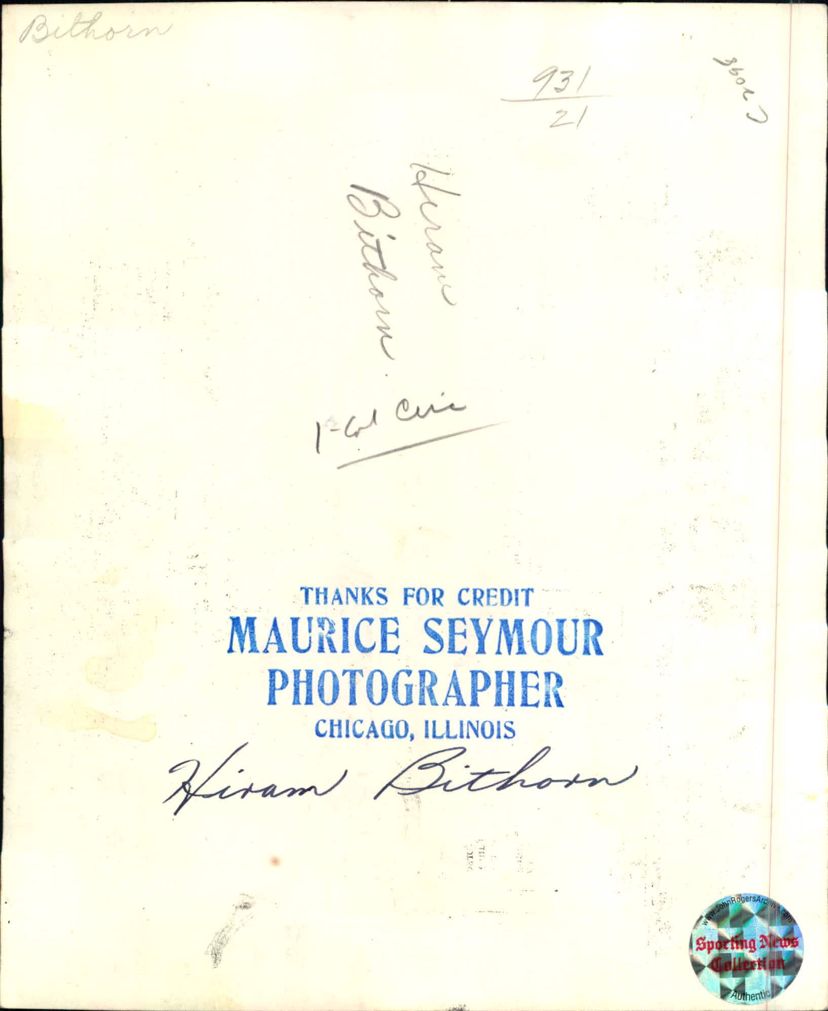 Lot Detail - 1942 Hiram Bithorn Chicago Cubs The Sporting News Collection  Archives Original 8 x 10 Photo (Sporting News Collection Hologram/MEARS  Photo LOA)