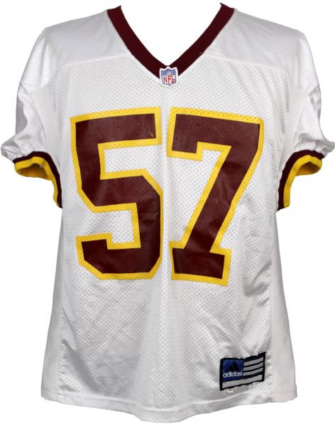 2001 Donte Curry Washington Redskins Practice Worn Jersey (MEARS Auction LOA)