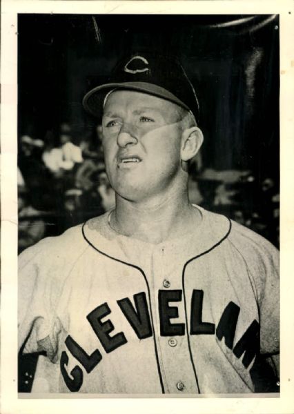 1947 Eddie Bockman Cleveland Indians "The Sporting News Collection Archives" Original 5" x 7" Photo (Sporting News Collection Hologram/MEARS Photo LOA)