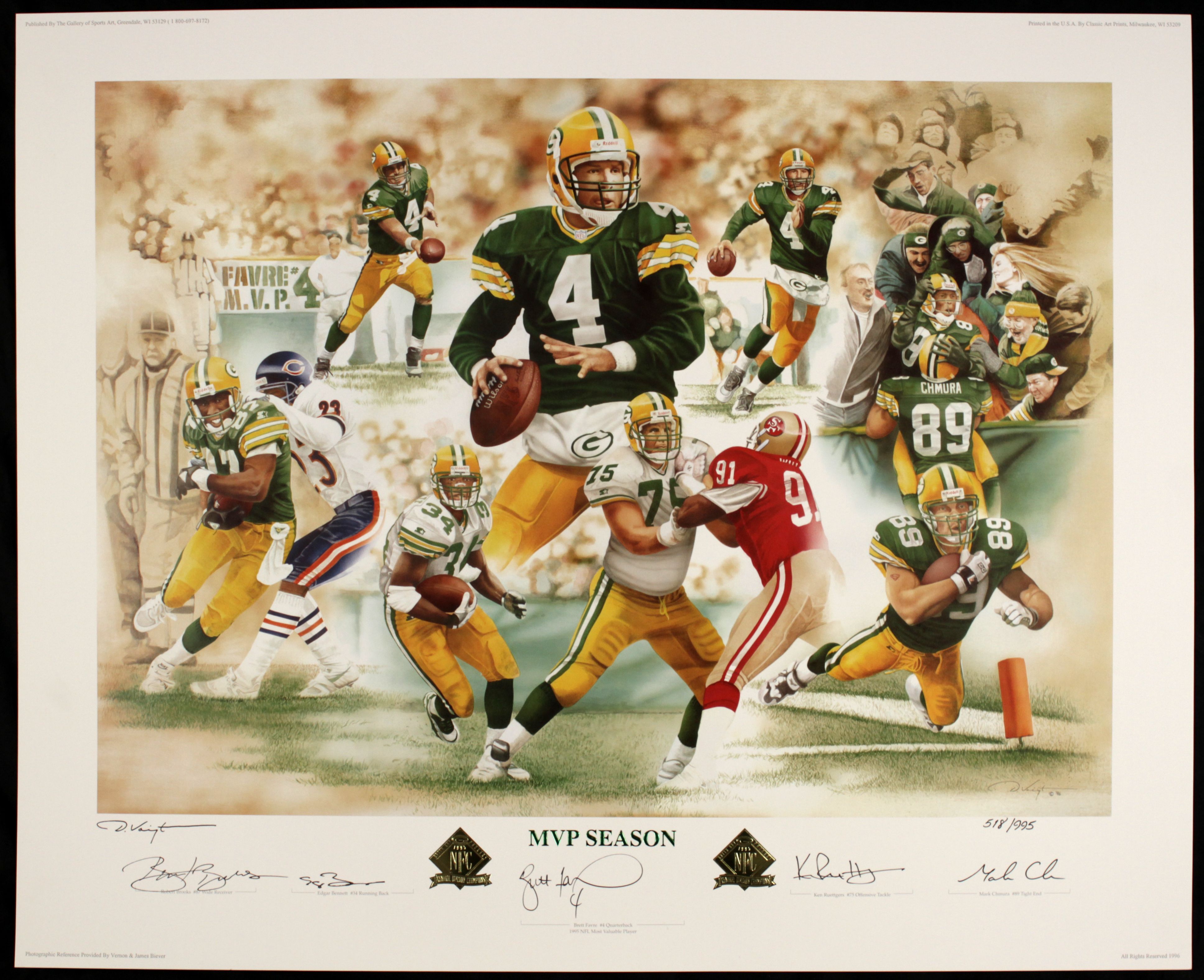 Green Bay Packer Trading Collectible Cards Ken Ruettgers 