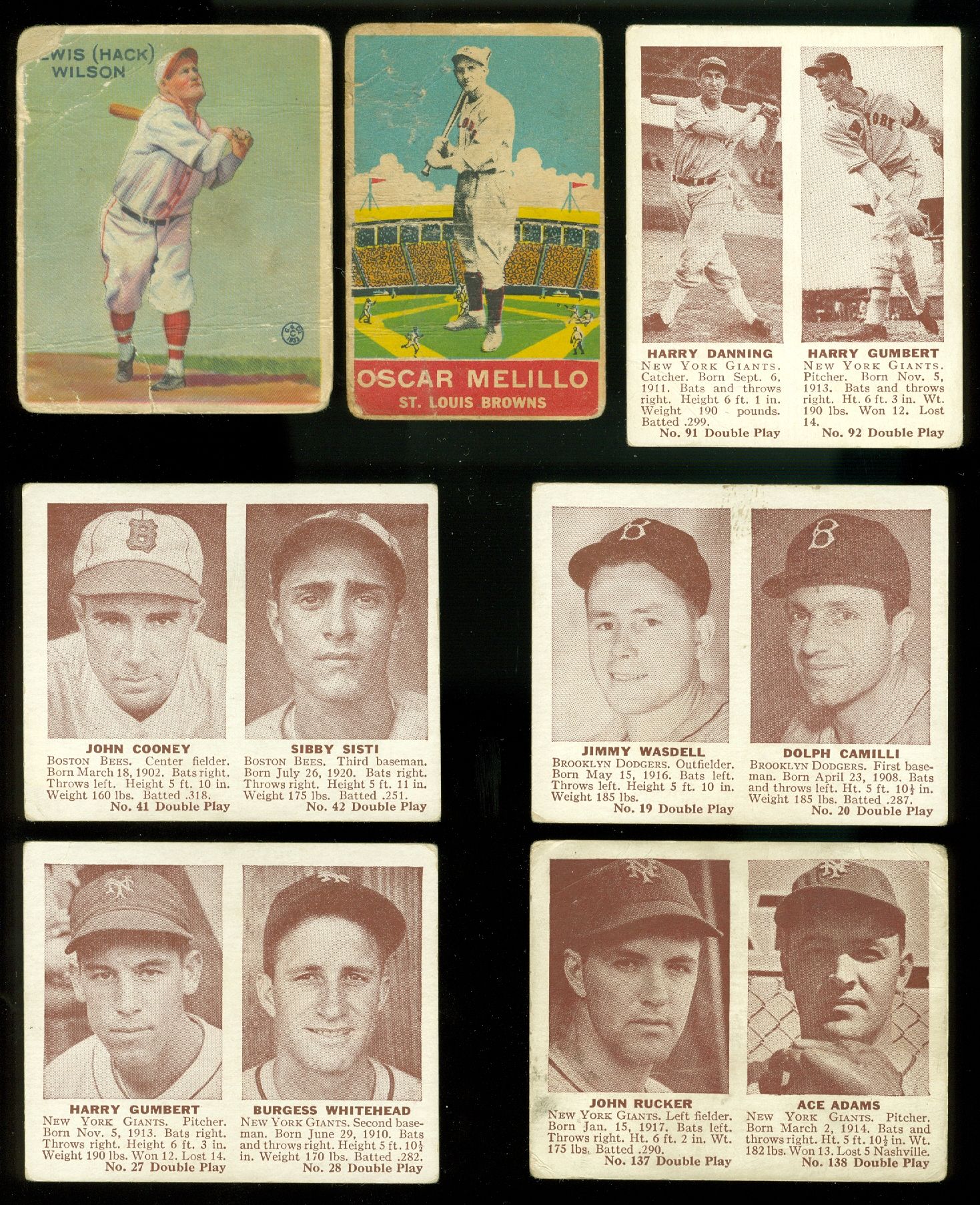 1941 Play Ball Boston Braves Team Set 3 - VG