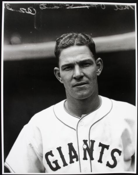 1926-47 Mel Ott New York Giants "TSN Archives" Charles Conlon Original 11" x 14" Print Hand Developed From Glass Plate Negative #1 (MEARS LOA) Rare