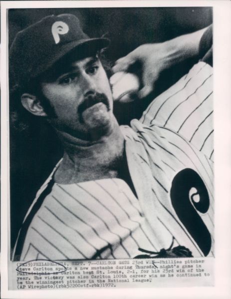 1968-73 Steve Carlton Philadelphia Phillies St. Louis Cardinals "The Sporting News Collection Archives" Original Photos (Sporting News Collection Hologram/MEARS Photo LOA) - Lot of 10