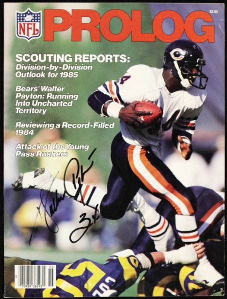 1984 Walter Payton Chicago Bears Signed Prolog Magazine From Reunion Signing - JSA