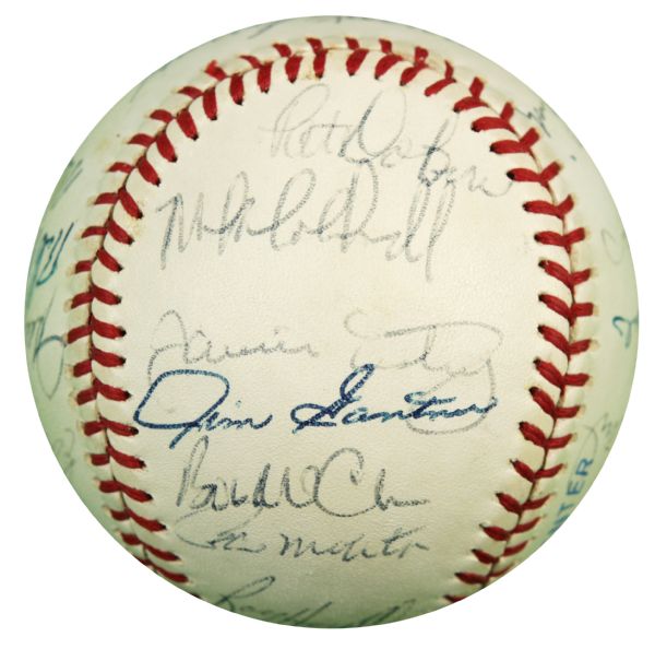 1982 Milwaukee Brewers Team Signed OAL (MacPhail) Baseball World Series Team w/ 25 Sigs. - JSA 