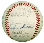 1982 Milwaukee Brewers Team Signed OAL (MacPhail) Baseball World Series Team w/ 25 Sigs. - JSA 