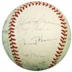 1982 Milwaukee Brewers Team Signed OAL (MacPhail) Baseball World Series Team w/ 25 Sigs. - JSA 
