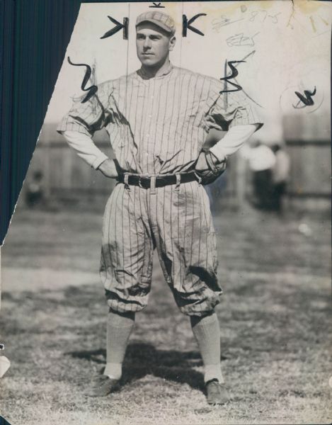 1914-15 Fred Snodgrass New York Giants "The Sporting News Collection Archives" Original Photos (Sporting News Collection Hologram/MEARS Photo LOA) - Lot of 3
