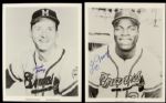 1953-57 Milwaukee Braves Signed Photo - Lot of 12 w/ Burdette Logan Mantilla - JSA