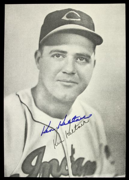 1980s Ken Keltner Cleveland Indians Signed 7" x 9" Photo - JSA 