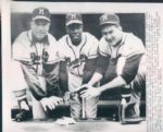 1960 Hank Aaron Andy Pafko Johnny Logan Milwaukee Braves "The Sporting News Collection Archives" Original 6.5" x 8.5" Photo (Sporting News Collection Hologram/MEARS Photo LOA)