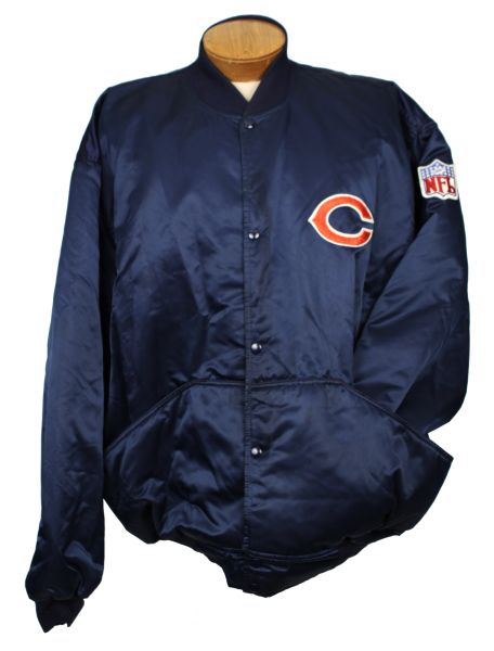 1980s Mike Singletary Chicago Bears Game Worn Signed Sideline Jacket - (MEARS Auction LOA)