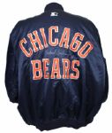 1980s Mike Singletary Chicago Bears Game Worn Signed Sideline Jacket - (MEARS Auction LOA)
