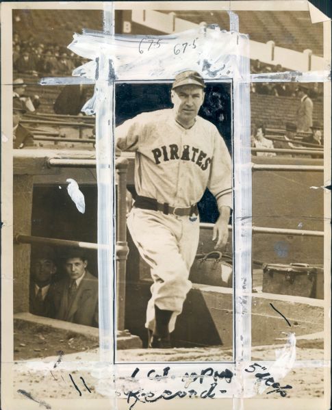 1934-71 Pie Traynor Pittsburgh Pirates "The Sporting News Collection Archives" Original Photos (Sporting News Collection Hologram/MEARS Photo LOA) - Lot of 5