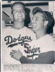 1959-65 Don Drysdale Los Angeles Dodgers "The Sporting News Collection Archives" Original Photos (Sporting News Collection Hologram/MEARS Photo LOA) - Lot of 3