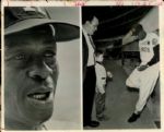 1965 Satchel Paige Houston Astros The Sporting News Collection Archives Original Photos (Sporting News Collection Hologram/MEARS Photo LOA) - Lot of 2