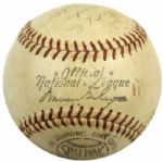 1961-63 Ken Hubbs Chicago Cubs Single Signed ONL (Giles) Baseball - Rarest of Rookie of the Year Autos - JSA 