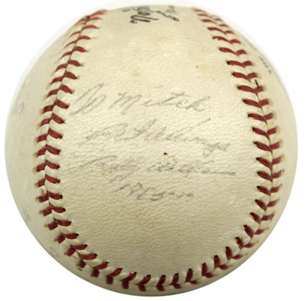 1965 Chicago Cubs Multi Signed ONL (Giles) Baseball w/ Billy Williams Ernie Banks & Ron Santo - JSA 