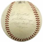 1965 Chicago Cubs Multi Signed ONL (Giles) Baseball w/ Billy Williams Ernie Banks & Ron Santo - JSA 