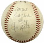 1965 Chicago Cubs Multi Signed ONL (Giles) Baseball w/ Billy Williams Ernie Banks & Ron Santo - JSA 
