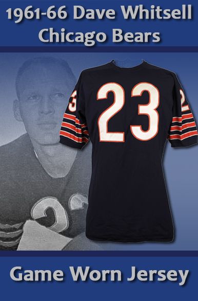 1960s Dave Whitsell Chicago Bears Game Worn Durene Jersey (MEARS A10)