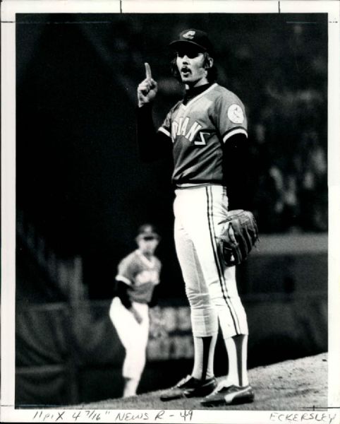 1977-92 Dennis Eckersly Cleveland Indians Boston Red Sox Oakland Athletics "The Sporting News Collection Archives" Original Photos (Sporting News Colleciton Hologram/MEARS Photo LOA) - Lot of 7