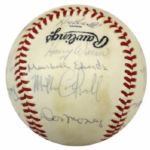 1982 Milwaukee Brewers Team Signed Baseball w/ 21 Sigs. Incl. Yount Molitor Vuckovich - JSA 