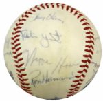 1982 Milwaukee Brewers Team Signed Baseball w/ 21 Sigs. Incl. Yount Molitor Vuckovich - JSA 
