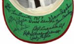 1950s Milwaukee Braves Multi Signed Cap w/12 Sigs. Incl. Hank Aaron Eddie Mathews Warren Spahn Joe Adcock - JSA 