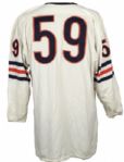 1967-68 Rudy Kuechenberg Chicago Bears Game Worn Durene Jersey w/ 2 Team Repairs (MEARS A9) 
