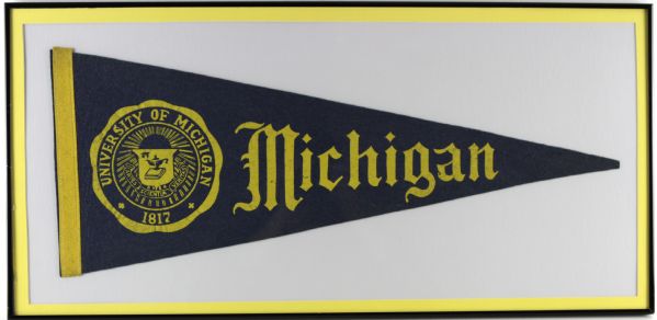 1970s Michigan University Full Size Pennant - 28 1/2" 