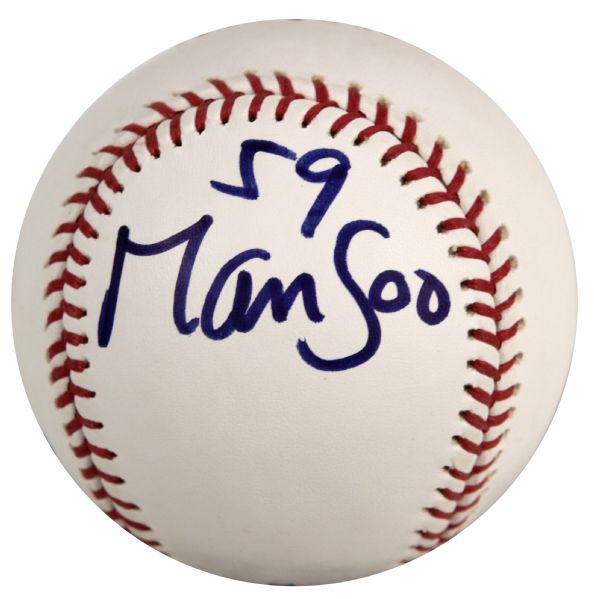 2000-06 Man Soo Lee Chicago White Sox Single Signed OML (Selig) Baseball South Korean Baseball Legend - JSA 