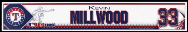 2007 Kevin Millwood Texas Rangers Locker Room Nameplate