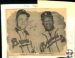 1952 Earl Torgeson and George Crowe Boston Braves The Sporting News Collection Archives Original 8 x 10 Photo (Sporting News Collection Hologram/MEARS Photo LOA)