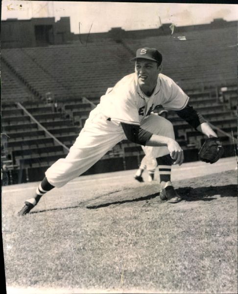 1956 Jerry Casale San Francisco Seals PCL "The Sporting News Collection Archives" Original Photo (Sporting News Collection Hologram/MEARS Photo LOA)