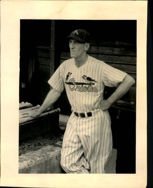 1937-38 Buck Crouse Baltimore Orioles "The Sporting News Collection Archives" Original Photo (Sporting News Collection Hologram/MEARS Photo LOA)