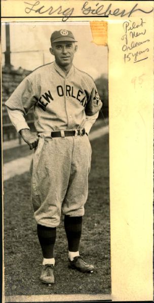 1925 circa Larry Gilbert New Orleans Pelicans (Southern Association) "The Sporting News Collection Archives" Original 4.25" x 8.5" Photo (Sporting News Collection Hologram/MEARS Photo LOA)