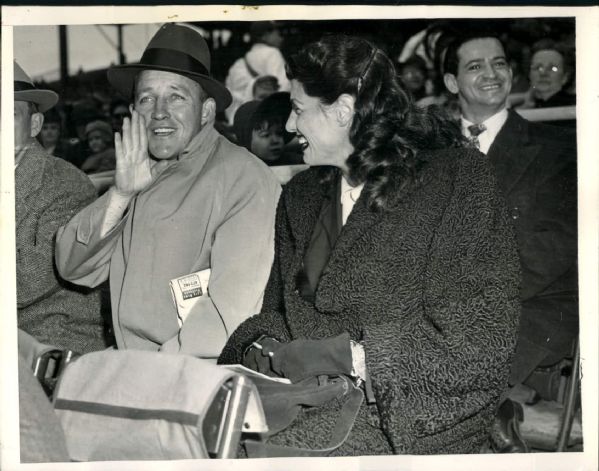 1959 Bing Crosby Spectating World Series "The Sporting News Collection Archives" Original Photos (Sporting News Collection Hologram/MEARS Photo LOA) - Lot of 2