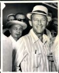 1959 Bing Crosby Spectating World Series The Sporting News Collection Archives Original Photos (Sporting News Collection Hologram/MEARS Photo LOA) - Lot of 2