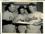 1954 Jimmy Dykes Bob Kennedy Clint Courtney Baltimore Orioles "The Sporting News Collection Archives" Original 7" x 9" Photo (Sporting News Collection Hologram/MEARS Photo LOA)
