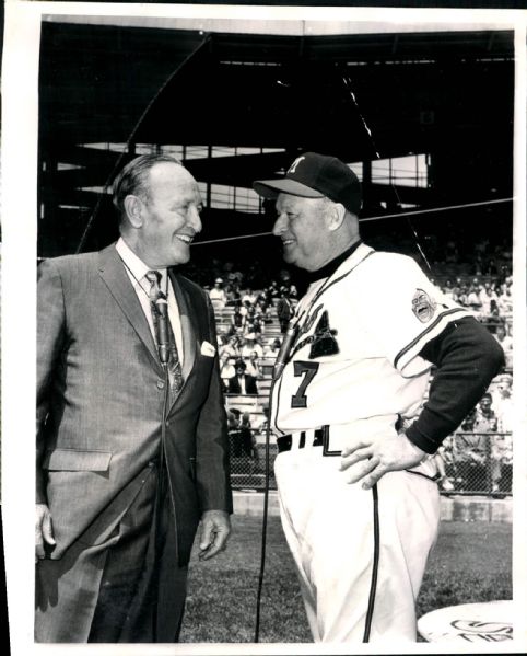 1960 Chuck Dressen Fred Haney Milwaukee Braves "The Sporting News Collection Archives" Original 8" x 10" Photo (Sporting News Collection Hologram/MEARS Photo LOA)