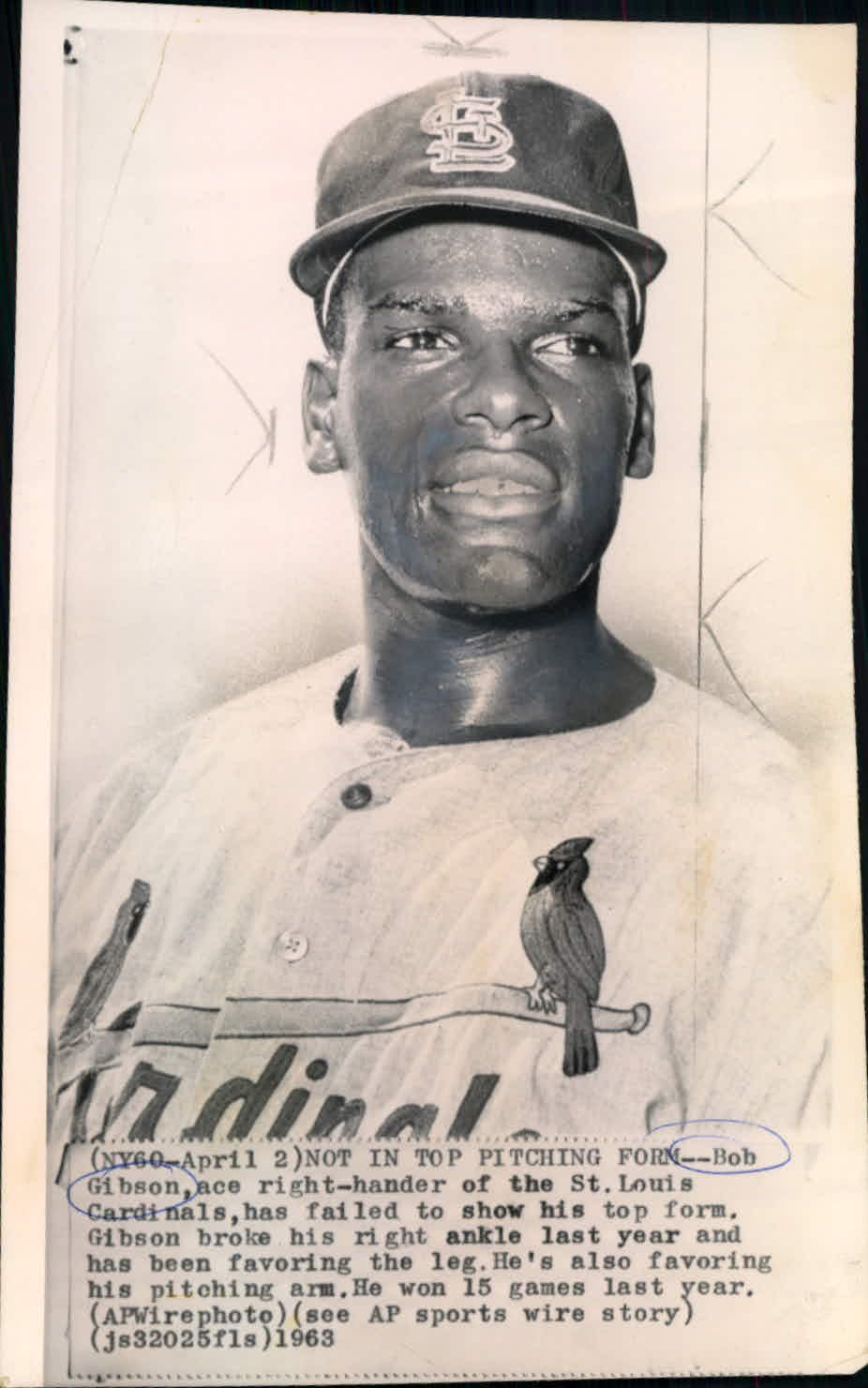 Sold at Auction: Bob Gibson #45 Jersey Retired 9/14/75 inscription