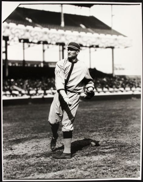 1914-15 Walter Johnson Washington Senators "TSN Archives" Charles Conlon Original 11" x 14" Print Hand Developed From Glass Plate Negative (MEARS LOA) Rare