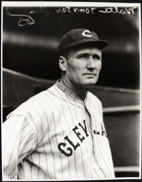 1933-35 Walter Johnson Cleveland Indians "TSN Archives" Charles Conlon Original 11" x 14" Print Hand Developed From Glass Plate Negative (MEARS LOA) Rare