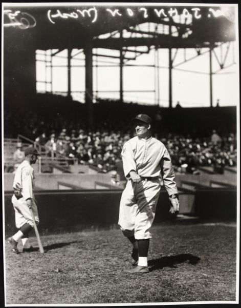 1924-25 Walter Johnson Washington Senators "TSN Archives" Charles Conlon Original 11" x 14" Print Hand Developed From Glass Plate Negative (MEARS LOA) Rare