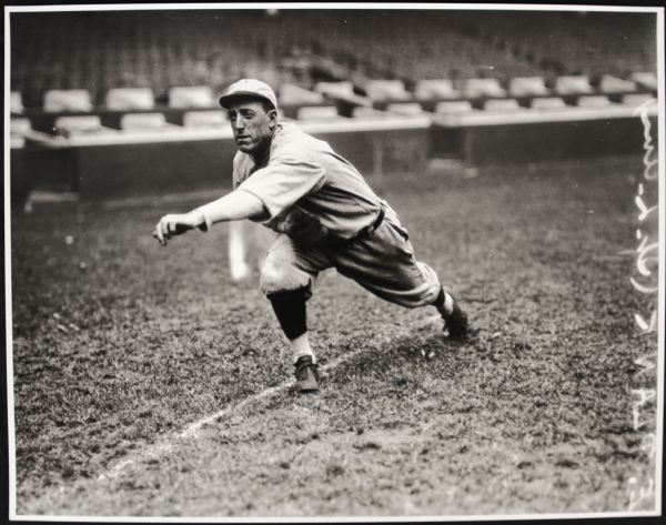 1917 Eddie Plank St. Louis Browns "TSN Archives" Charles Conlon Original 11" x 14" Print Hand Developed from Glass Plate Negative (MEARS LOA) Rare
