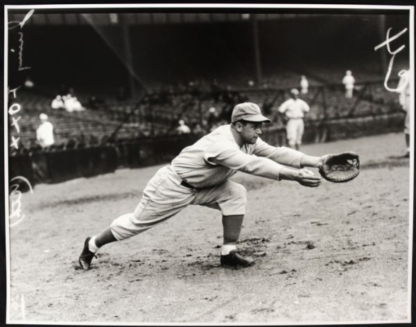 1931-35 Jimmie Foxx Philadelphia Athletics "TSN Archives" Charles Conlon Original 11" x 14" Print Hand Developed From Glass Plate Negative (MEARS LOA) Rare